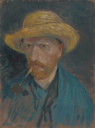 Selbstporträt mit Strohhut und Pfeife von Vincent van Gogh
